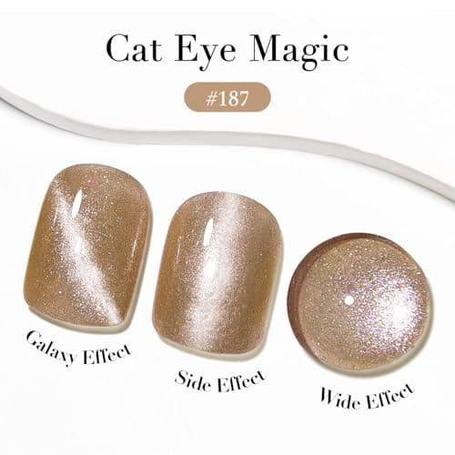 AZUREBEAUTY Cat Eye Nail Polish Quick Dry Nude Brown Magnetic Fingernail Polish no Gel Long-lasting Salon-Quality for Women Girl Gift 0.34 fl oz - Thumbnail 5