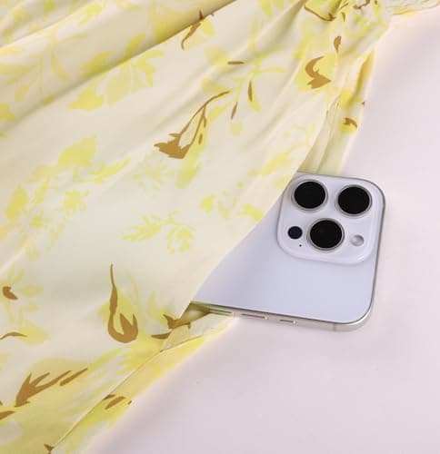 GRACE KARIN Womens Summer Floral Maxi Dress 2026 Flowy Wedding Guest Dress A Line Boho Dresses Fashion Clothing with Pockets Yellow Floral 2XL - Thumbnail 6