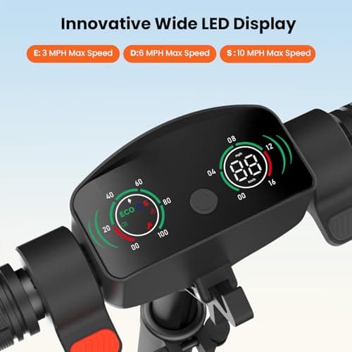 Electric Scooter for Kids, Shock Absorption, 150W Motor, 3 Speeds (3/6/10 MPH), 3 Adjustable Heights, Kids Electric Scooter with Wide LED Display, Foldable & Lightweight, Bluetooth & RGB Lights - Thumbnail 4