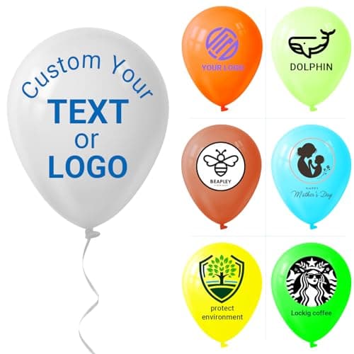 12 Inch 2.3g Customized Advertising Balloons - Personalized Monochrome Logo and Text - Perfect for Birthday Parties, Weddings, and Company Celebrations (500) - Thumbnail 6
