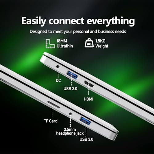 15.6" Laptop Computer DDR4 8GB RAM 256GB SSD,traditional laptop computers with N4000 (Up to 2.60 GH) 15.6 Inch FHD Display 1920*1080,Lightweight Lap top-For Students/Commuters/Business Professionals - Thumbnail 4