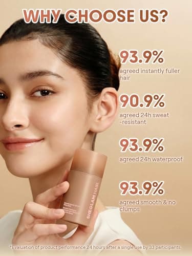 SHEGLAM Ebony Hair Building Fibers 15g, Volume Boost Hair Fiber Mist, Hair Thickening Powder for Thinning Hair, Instant Fuller Hairline & Gray Hair Coverage, 72Hr Long Lasting for Men & Women - Thumbnail 6