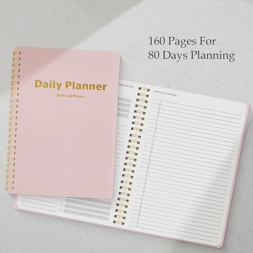 MSTONAL Daily Planner Notebook, 80 Sheets Undated Do List Planner 2025, 6.4"x8.4" To do List Notepad, Do List Organizer for School/Office Supplies - Thumbnail 6