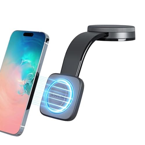 COOEXES Magnetic Car Phone Holder, Bendable Alloy Arm Car Mount with Vacuum Suction, All-in-one Dessign & 108LBS Strongest Suction & 360° Rotation for All MagSafe Phones iPhone 17 16 15 14 Pro Max - Image 1