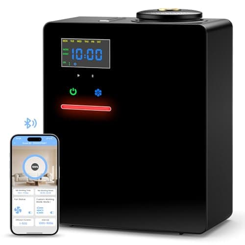 Waterless Essential Oil Diffuser 5000 Sq.Ft Coverage for Large Home, Hotel, or Office, 200ml Cold Air Scent Diffuser Machine with Bluetooth App Control, Quiet No-Heat HVAC Fragrance Diffuser - Image 1