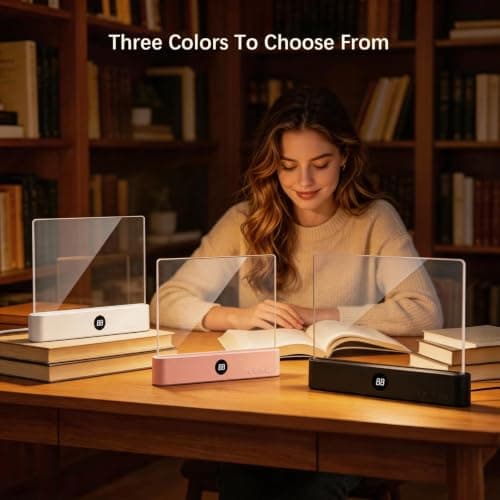 Choudao Tech LED Book Light and Night Light 2 in 1, 3 Color Temperatures & Stepless Dimming, USB Rechargeable Reading Light with Timer for Night Reading (Pink) - Thumbnail 6