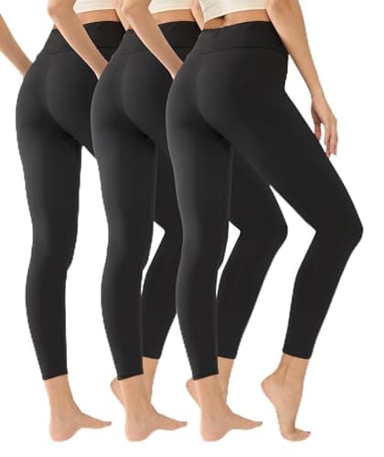 INVICTUSY 3 PCS Women High Waisted Leggings Soft Athletic Tummy Control Yoga Pants Workout Athletic - Image 1