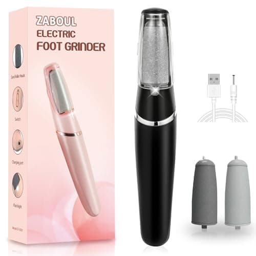 Electric Foot Callus Remover, Callus Remover for Feet Rechargeable Portable Pedicure Tools, Foot Grinder Smooth Pedicure Wand for Feet Care, Removes Dry Hard & Dead Skin Ideal Gift -Black - Image 1