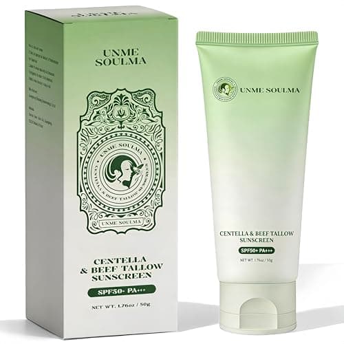 Centella Sunscreen SPF 50 | with Beef Tallow & Zinc Oxide Sun Protection, Skin Care & Moisturizing 3 in 1, Mineral Sunscreen for Face & Body, Non-Comedogenic, Vacation Travel Size (1.76oz / 50g) - Image 1