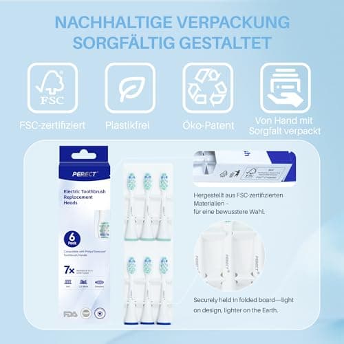 PERECT Soft Replacement Toothbrush Heads 12-Pack for Philips Sonicare Click-On Models – Fits 4100, 5100, 6100, 9023, W Optimal Plaque Control, Not Compatible with Essence/E-Series or Philips One - Thumbnail 4