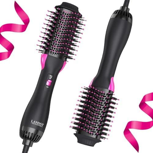 Hair Blow Dryer Brush, 2.4 inch Oval Hot Air Dry Brush, One-Step Easy Salon-Style Blowouts, Less Frizz, More Shine, Reduced Heat Damage, Fast Drying Volumizing Smoothing, 3 Temps & 2 Speeds - Image 1