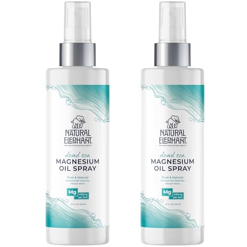 Natural Elephant Dead Sea Magnesium Oil Spray for Topical Use | 100% Pure | 6.7 fl oz (Pack of 2) | Promotes Relaxation and Well-Being - Image 1
