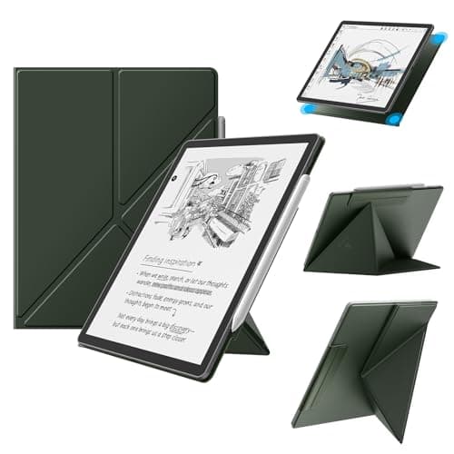 Fintie Case for 11" Kindle Scribe 2025 (3rd Gen) and Kindle Scribe Colorsoft 2025 (1st Gen), Slim Lightweight Multi-Viewing Angles Stand Detachable Magnetic Cover with Pen Buckle, Alpine Green - Image 1