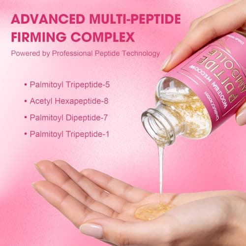 Deep Collagen Silk Peptides Facial Ampoule – Intensive Firming & Hydrating Face Serum with Multi Peptides, Hydrolyzed Collagen, Hyaluronic Acid & Squalane for Plump-Looking Skin, 1 fl oz - Thumbnail 4