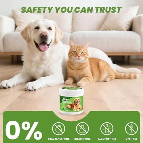 Cozura Dog Dental Wipes for Teeth Cleaning - Removes Plaque & Tartar, Effective Toothbrush & Toothpaste Alternative Kit Finger Pet Dental Care Pads, Fresh Breath for Dogs & Cats - 60ct, Unscented - Thumbnail 5