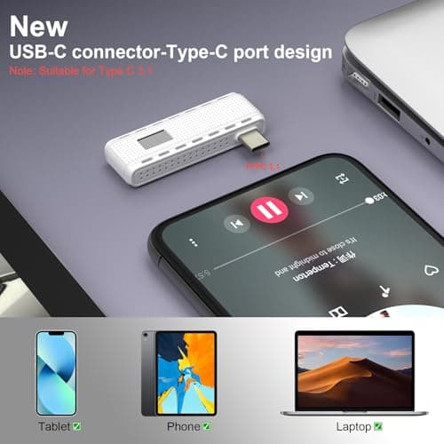 2 in 1 Wireless HDMI Transmitter and Receiver, 165FT/50M 4K Decode1080P@60Hz Output, Plug & Play Dual Band 5G/2.4G, Type-C Audio Video Streaming for Phone, Tablet, Laptop, PC to TV, Monitor, Projector - Thumbnail 4