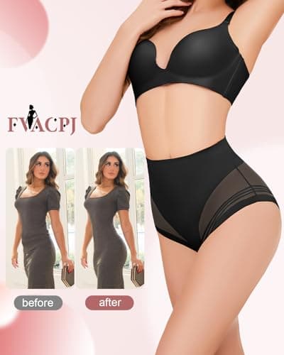 FVACPJ Shapewear Tummy Control Panties - Womens Shaping Underwear Compression Briefs Low Rise Cincher Bodyshaper Girdle Panty - Thumbnail 2