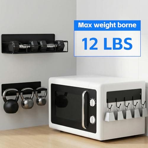 Magnetic Spice Rack for Refrigerator, 5 Pack Magnetic Fridge Organizer Shelves, Strong Magnetic Hold, No Drilling, Space Saving Storage Rack for Kitchen Spice Jars, Pantry & Refrigerator (Black) - Thumbnail 5