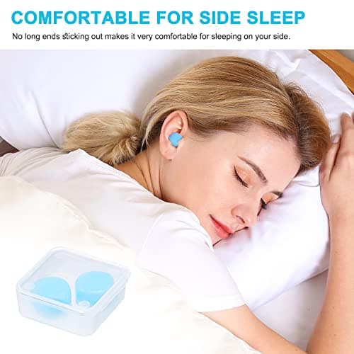 Reusable Silicone Ear Plugs, Waterproof Noise Cancelling EarPlugs for Sleeping, Mowing, Swimming, Airplanes, Concerts - Thumbnail 3