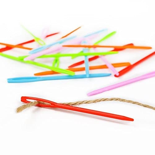 200pcs Plastic Sewing Needles, iFergoo 3.5" Colorful Large Eye Crafts Needles and 2.75" Kids Safety Learning Needles for DIY Sewing Handmade Crafts, Kid Weave Education (200pcs in 10 Colors) - Thumbnail 6
