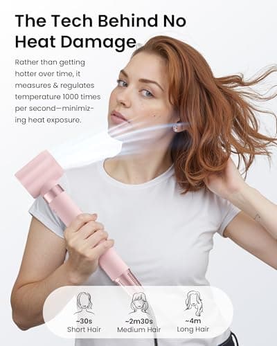 5 in 1 Hot Air Styler Wrap - High-Speed Hair Dryer, Volumizing Brush with Auto Curlers, Fast Drying & Frizz-Free Styling Straightening, No Heat Damage, Includes Travel Bag, Gift for Women - Thumbnail 3