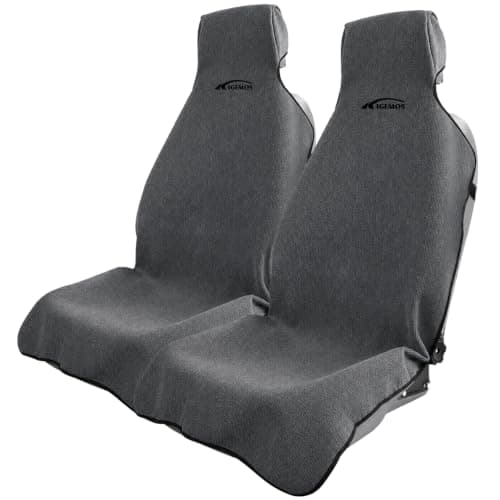 KIGEMOS Car Seat Cover Towel for Cars, SUVs, Vans and Trucks, 2 Pack, Gray