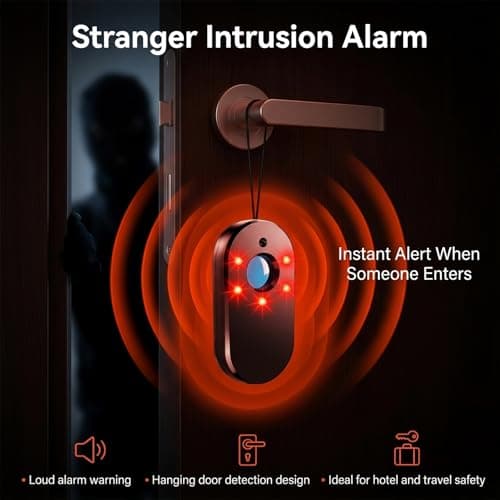KEULGOUL Hidden Camera Detector & GPS Tracker Finder, RF Signal Scanner Anti-Spy Device with Magnetic Field Detection, Infrared Lens Finder & Stranger Intrusion Alarm, Portable Bug Sweeper - Thumbnail 6