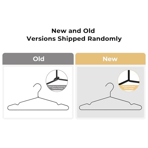 StorageWorks 4mm Super Thick Metal Wire Hangers, Heavy Duty Stainless Steel Clothes Hangers for Coats, Shirts Jackets, Pants, Suits, Space Saving Black Hangers for Closet, 20 Pack - Thumbnail 4