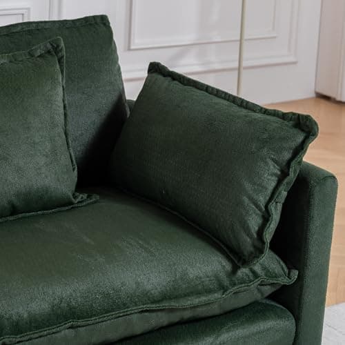 Fachmaih Sectional Cloud Couch Modular Sofa with Ottoman Deep Seat Couches 78" Modern Cloud Couch with Pillow for Living Room, Bedroom and Apartment - Thumbnail 4
