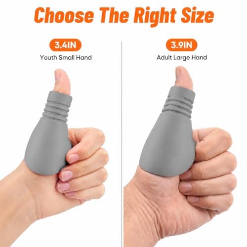 Rolitwils Thumb Guard Baseball, Grooved Catchers Thumb Protector - Silicone Baseball Thumb Guard with Impact Absorption for Youth Adult Catchers Training & Games - Thumbnail 2