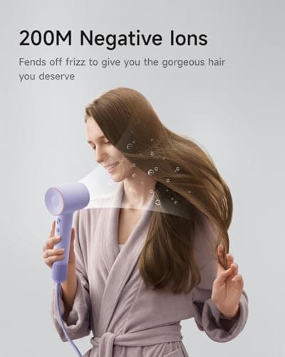 Laifen Hair Dryer SE 2, 200 Million Negative Ionic Blow Dryer with Child Mode and 108,000 RPM Brushless Motor, Fast Drying High-Speed Low Noise Hairdryer with Magnetic Attachments, HD130 - Thumbnail 3
