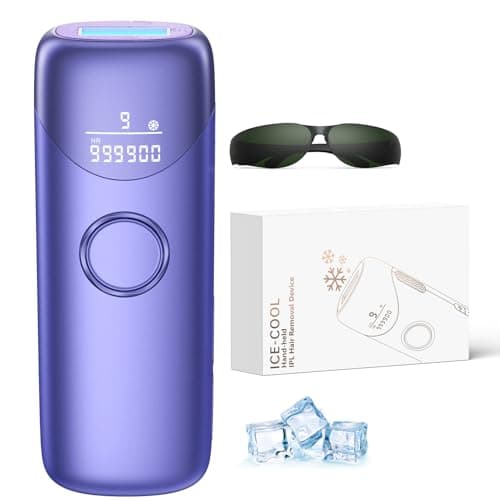 Ubroo Laser Hair Removal with 5℃ Ice Cooling,Hand-held Hair Removal Device IPL Hair Removal for Women and Men,Reduce Hair Regrowth,Full Body Use for Legs,Bikini,Armpits（Purple） - Image 1