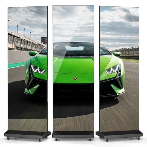 JASZDOT 80" Seamless Splicing LED Display, Foldable Poster Screen with P1.86 Digital Signage Display LED Totem with USB/HDMI/WiFi/Remote - Image 1