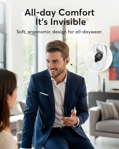 Karthus OTC Hearing Aids for Seniors & Adults, Rechargeable Hearing Aids with Noise Cancelling & Clear Sound, 16-Channel Digital DSP & 2 Environment Modes, 80+ Hour Battery Life, Comfort-Fit, Black - Thumbnail 3