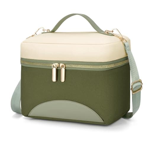 WOOMADA Insulated Lunch Bag For Women - Leakproof Adult Lunch Box With Adjustable Strap, Ideal For Office, Picnic, Hiking, Beach - Stylish Cooler Tote Bag - Image 1