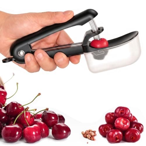 UCMORX Cherry Pitter Tool Cherries Pitter Stainless Steel Rod for Making Cherry Jam with Lock Design(Black) - Image 1