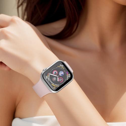 Sport Band Compatible with Apple Watch Bands 40mm 38mm 41mm 42mm 44mm 45mm 49mm for Women Men,Soft Silicone Waterproof Replacement Strap for Apple Watch Series 11 10 9 8 7 6 5 4 Ultra 3 2 1 SE - Thumbnail 4