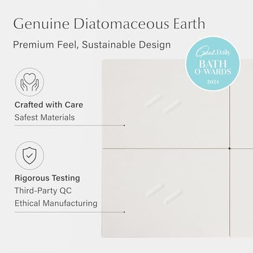 Dorai Home Stone Bath Mat for Bathroom – Large, Quick-Drying, Non-Slip Surface, Customizable Design, 32.1" L x 22.8" W x 0.6" H, Sandstone - Thumbnail 5