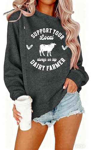 UNIQUEONE Women Nursing Sweatshirts for Breastfeeding Hidden Zipper Maternity Tops Long Sleeve Pullover Casual Clothes Grey - Image 1