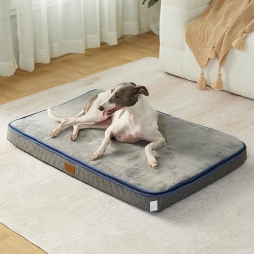 LIORCE Memory Foam Large Dog Bed - 4” Thick Orthopedic Beds for Large Dogs - Waterproof Dog Bed with Removable Washable Cover & Wrap-Around Zipper - Ultimate Comfort and Easy Maintenance - Image 1