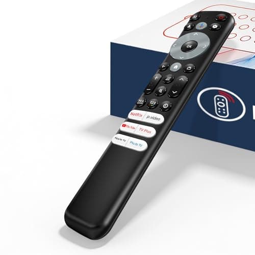 Voice Remote Replacement Compatible with TCL Google TV Remote, for QM8 QM7 Q7 Q6 Q5 S5 S4 S3 Series 4K UHD HDR LED QLED QD-Mini LED Full-HD Smart TVs (Not Applicable to Roku TVs)