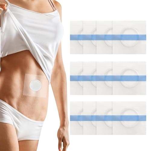 12PCS Castor Oil Patches - Transparent PU Film for Belly Button Patch, Invisible & Leak-Proof Design, Self-Adhesive Disposable Stickers, No Wash Needed (Oil Not Included)