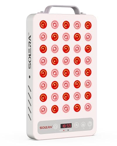SOLRA Near Infrared Red Light Panel 660nm 850nm Dual Wavelength LED Wellness Lamp Zero EMF Beauty Device for Body Relaxation White - Image 1