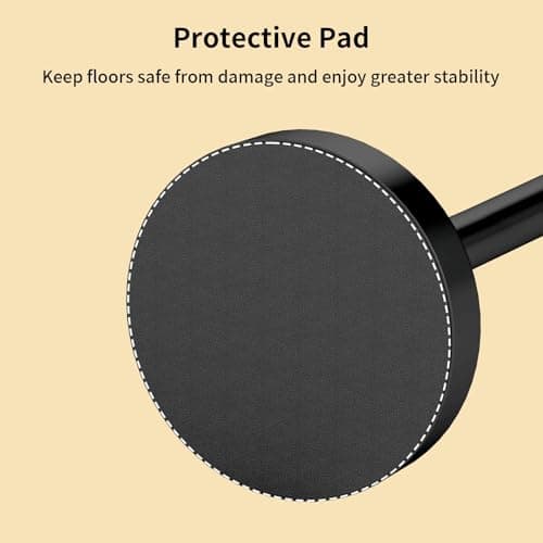 YUMORE Toilet Paper Holder Stand, Floor Freestanding Double Roll Black Tissue Paper Stand for Modern Bathroom, Weighted Round Base Stainless Steel Toilet Roll Holder,Extra Capacity - Thumbnail 4