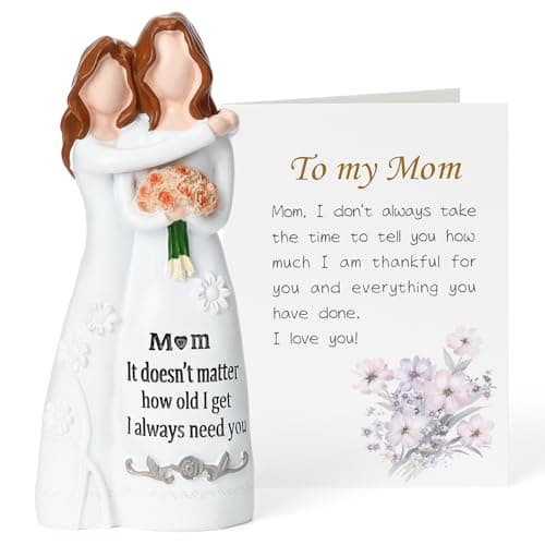 Ocosy Mother Daughter Figurine from Daughter, Sentimental Keepsake, Mom Birthday Gifts, Decorative Sculpture, White - Thumbnail 2