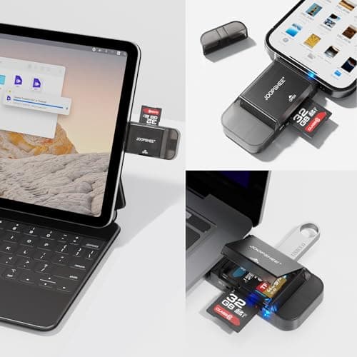 6-in-1 SD/TF Card Reader Adapter with SD Card Storage USB A & Type C Port & USB 3.0 Slots for Micro SD/SDHC/SDXC/MMC Memory Cards, Compatible with PC, MacBook, Chromebook, Android Phone, i-Phone - Thumbnail 5
