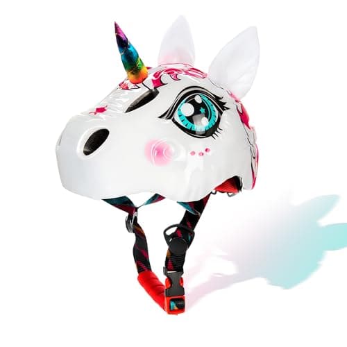 Unicorn Toddler and Kids Bike Helmet Adjustable and Multi-Sport for Child Boys and Girls.for Bicycle Skateboard Skating Scooter Helmet with Rear Light - Image 1
