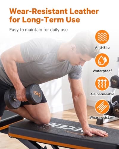 WECENI Adjustable Weight Bench,Adjustable weight bench, Multi-Functional Foldable workout Bench Press with 660 LBS Capacity, Strength Training Equipment gym for Home, Full heavy duty fitness bench gym at home. - Thumbnail 6