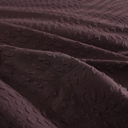 Geniospin Twin Comforter Set - 5 Pieces Purple Bedding Set, Botanical Textured Comforter Set, All Season Comfortable Bed in a Bag with Comforter, Sheets, Pillowcase & Sham - Thumbnail 6