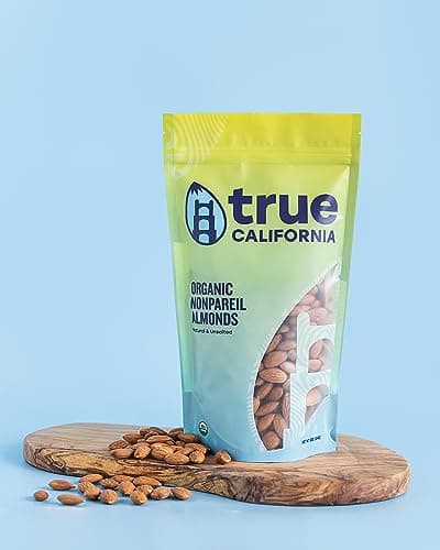 True California Organic Nonpareil Whole Almonds (1 LB) Natural & Unsalted, Raw, Not Roasted, Shelled, Vegan & Gluten-Free - Thumbnail 5